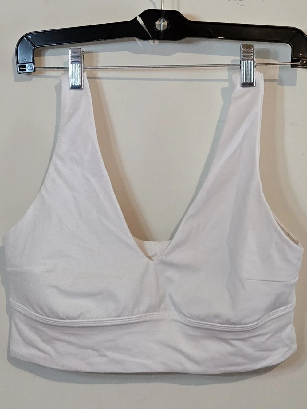 lululemon athletica White V-Neck Light Support Bralette